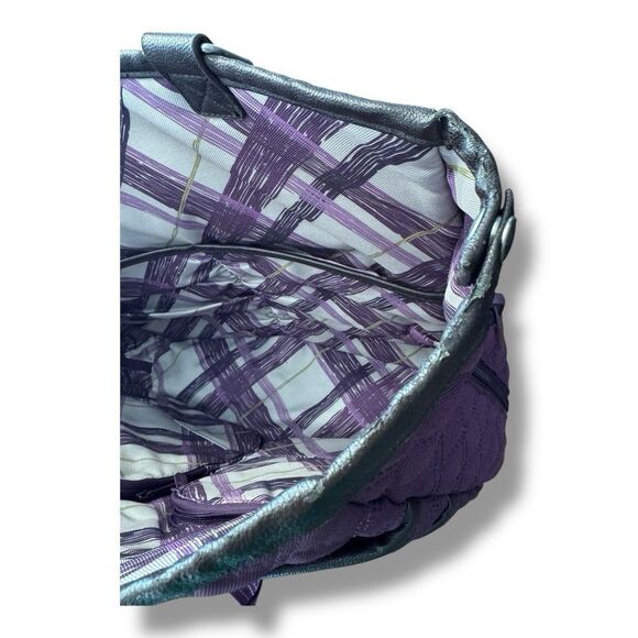 Thirty One Tote Double Take Tote Quilted Diamonds Travel Bag Purple - Picture 12 of 16